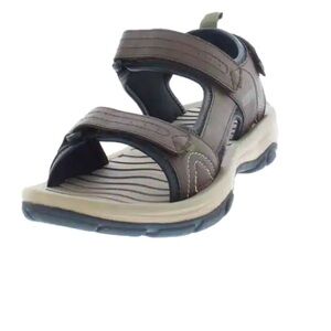 Khombu men’s brown Windsor lightweight strap cushioned footbed sandals brown